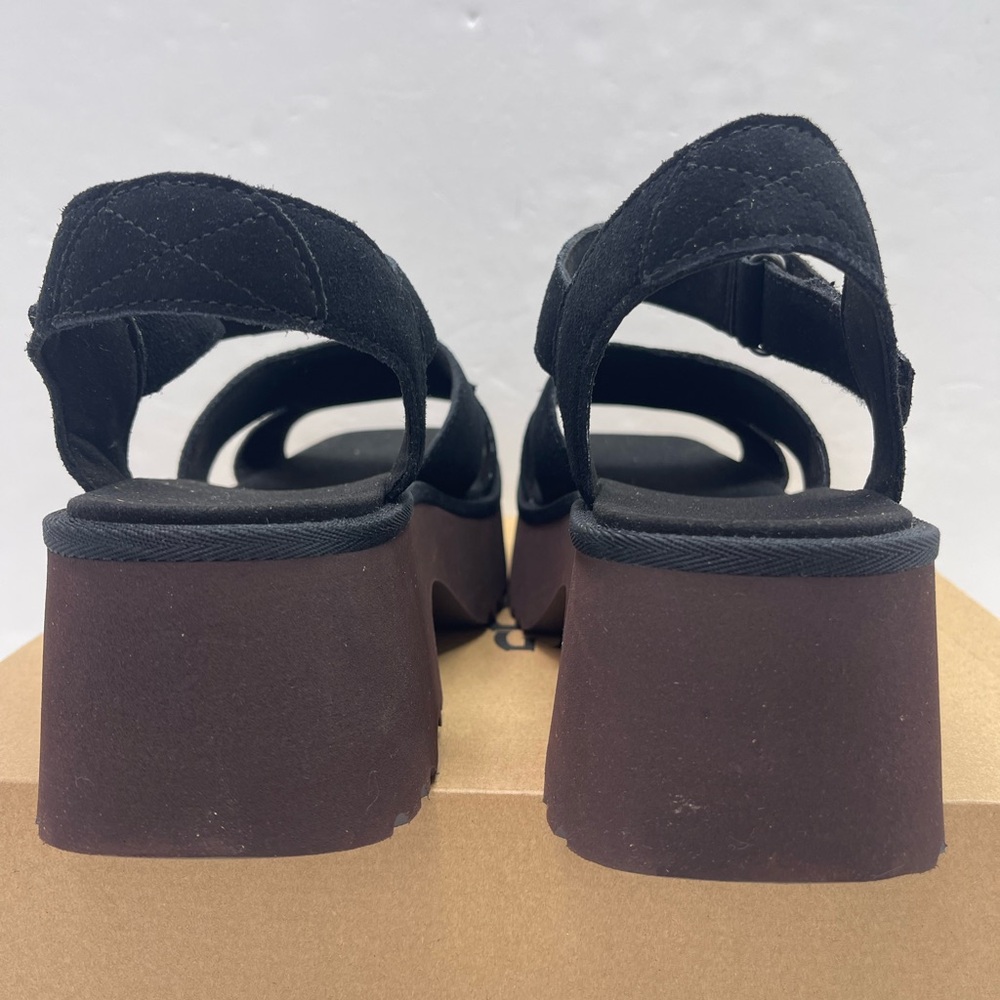 UGG WMNS10 Lug Sole NEW HEIGHTS Suede ANKLE STRAP Platform Heeled Sandals
Black - Picture 13 of 16